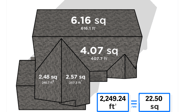 Calculate roof squares